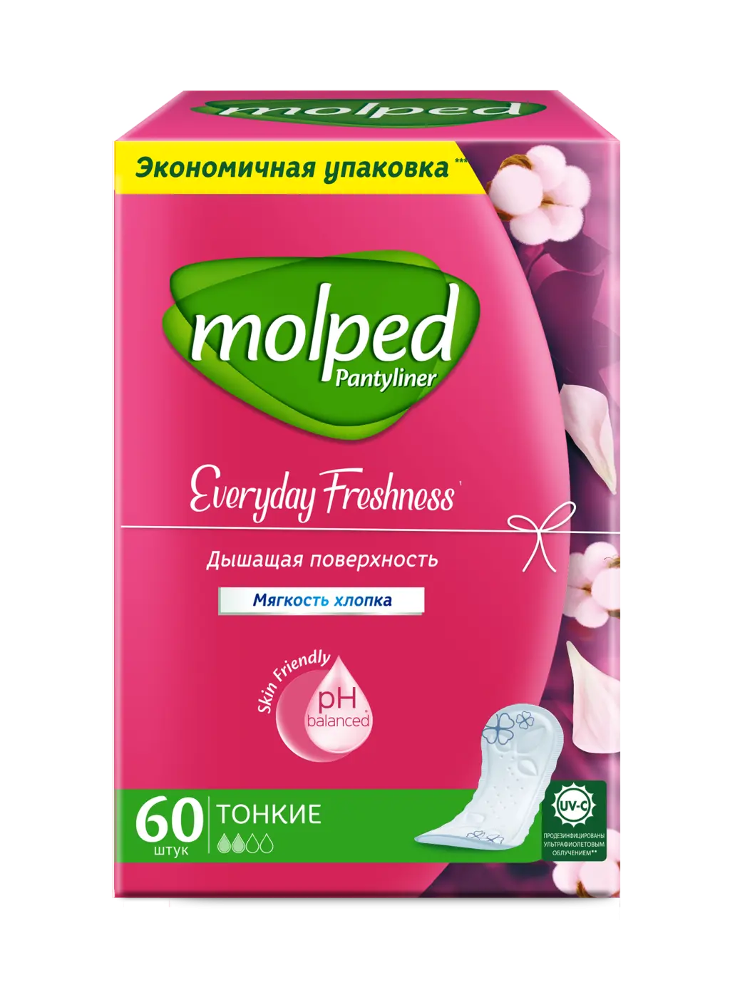 Molped ежедневные прокладки ежедневная свежесть 60 шт
