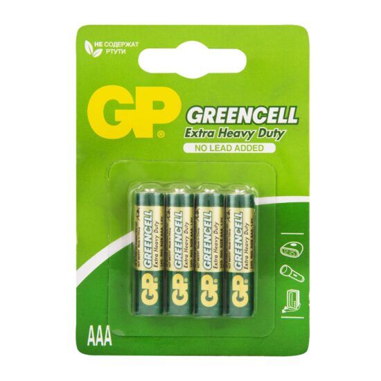 GP батарейки greencell AAA/R03G 4 шт
