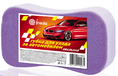 INSULA губка для ухода за автомобилем овальная