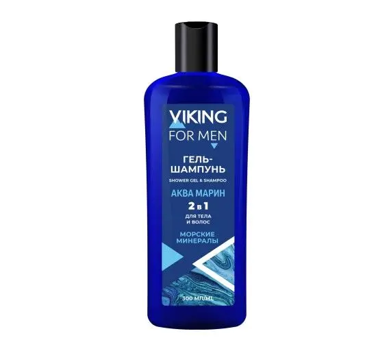 Viking гель шампунь для тела и волос аква марин 300 мл