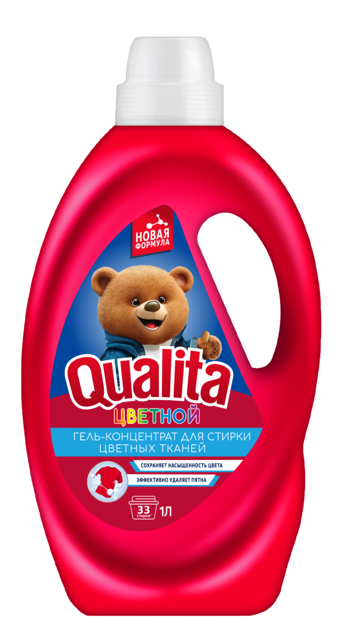 Qualita гель для стирки цветного белья флакон 1000 мл