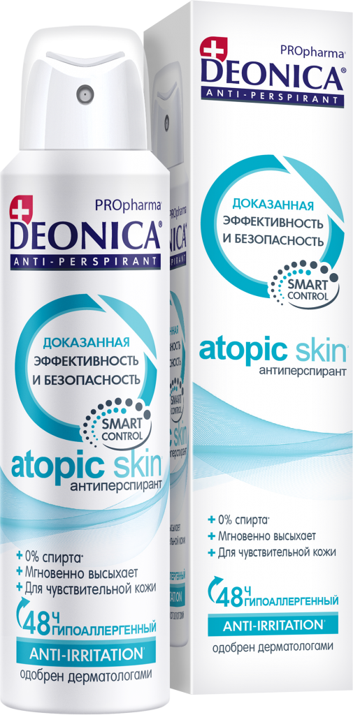 Deonica propharma антиперспирант atopic scin 150 мл спрей