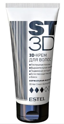 Estel 3d крем для волос st3d нормальная фиксация 100мл
