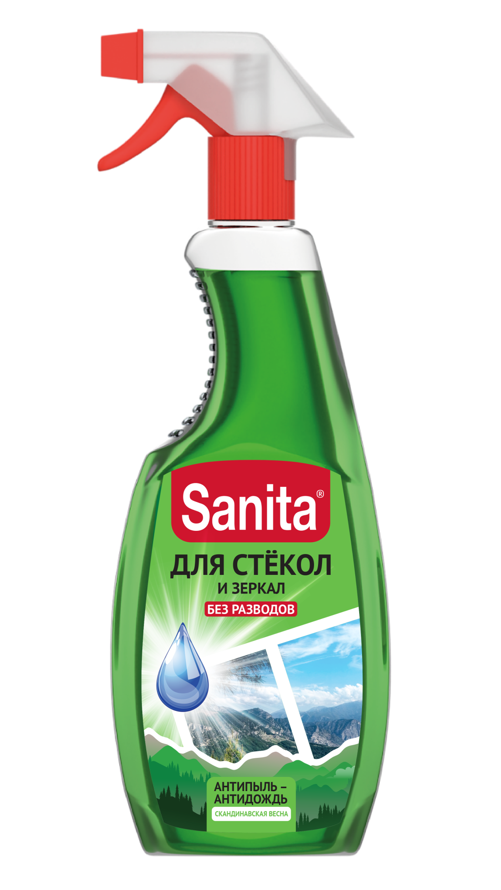 Sanita спрей чистящее средство для стёкол 500 мл