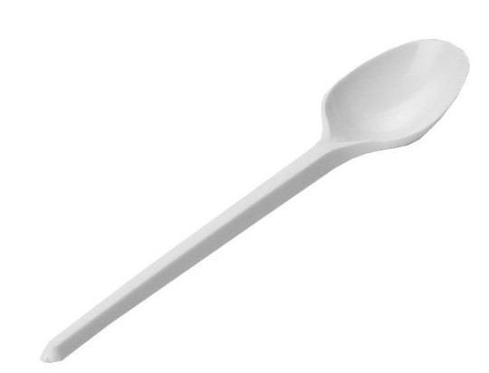 Ложка чайная белая 125мм пластиковая набор 12шт
