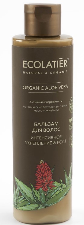 Ecolatier бальзам для волос интенсивное укрепление рост серия organic aloe vera 250 мл