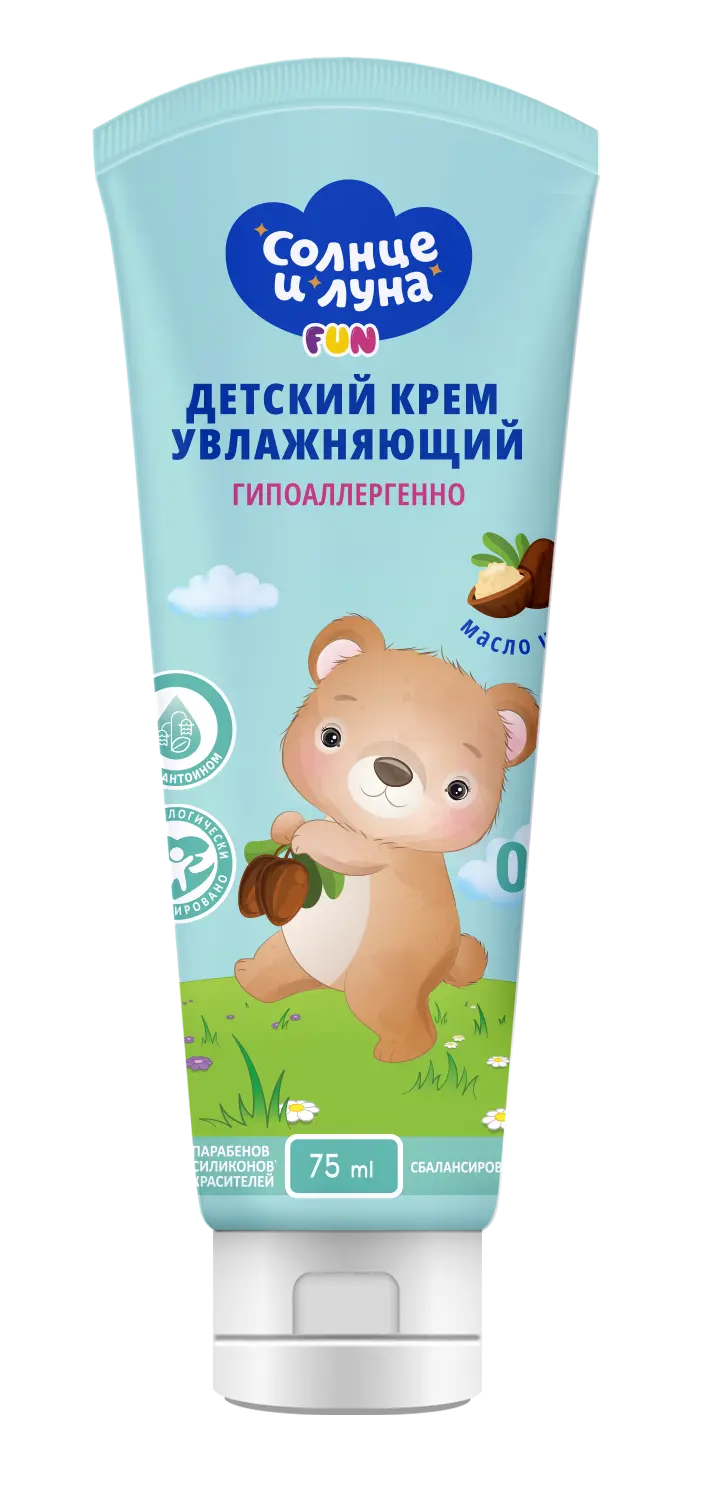 Солнце и Луна детский крем увлажняющий с аллантоином и маслом ши 0+ туба 75 мл