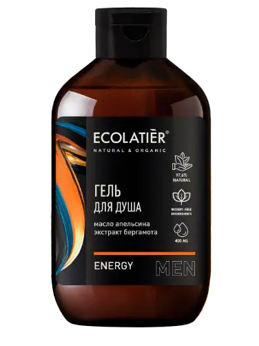 Ecolatier Мужской гель для душа Energy, 400 мл