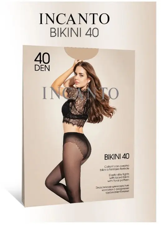 Incanto Колготки 40 2 с кружевн шорт и ластовицей 12% эластана