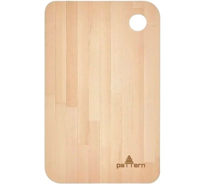 Pattern доска разделочная 22 х35 х 0,8 см прямоугольная берёза