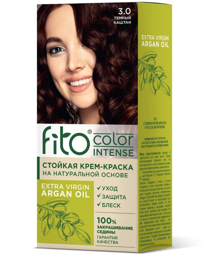 Fito color краска для волос тон 3.0 темный каштан
