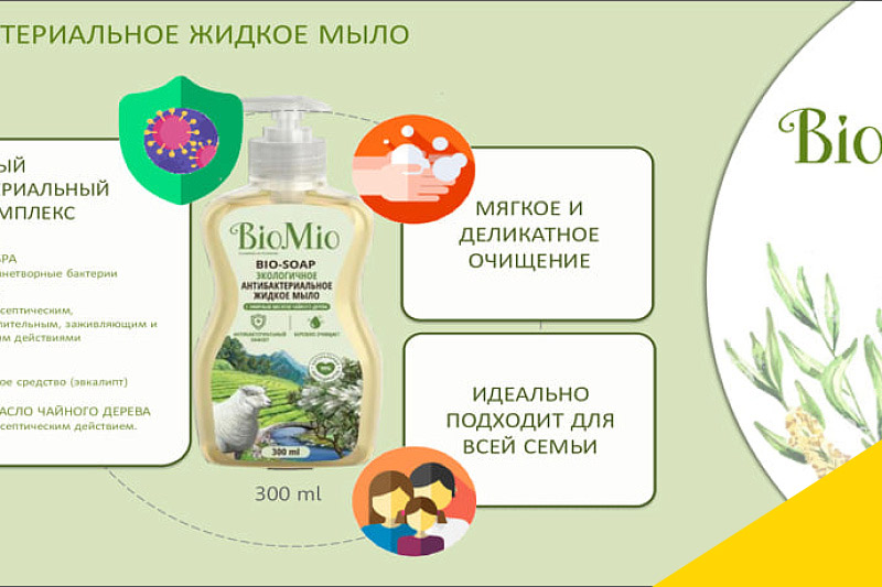 Мыло антибактериальное от BioMio