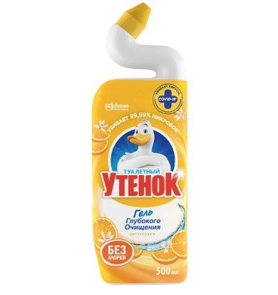 Туалетный Утенок активный чистящее средство для унитаза цитрус 5 в1 500 мл