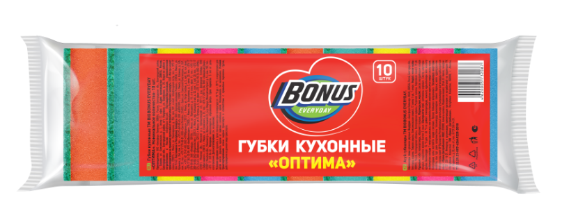 ФБ BONUS губки кухонные ОПТИМА 10шт