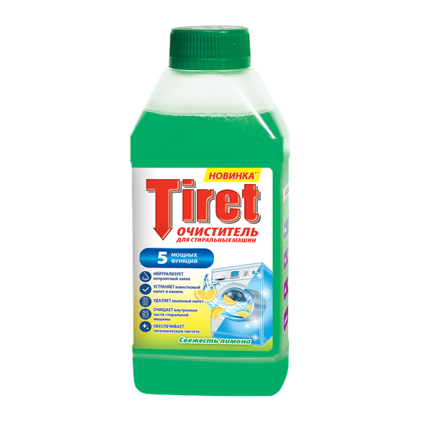 Tiret очиститель для стиральных машин свежесть лимона 250 мл