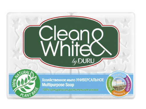 CLEAN&WHITE Duru мыло хозяйственное универсальное 120г*2