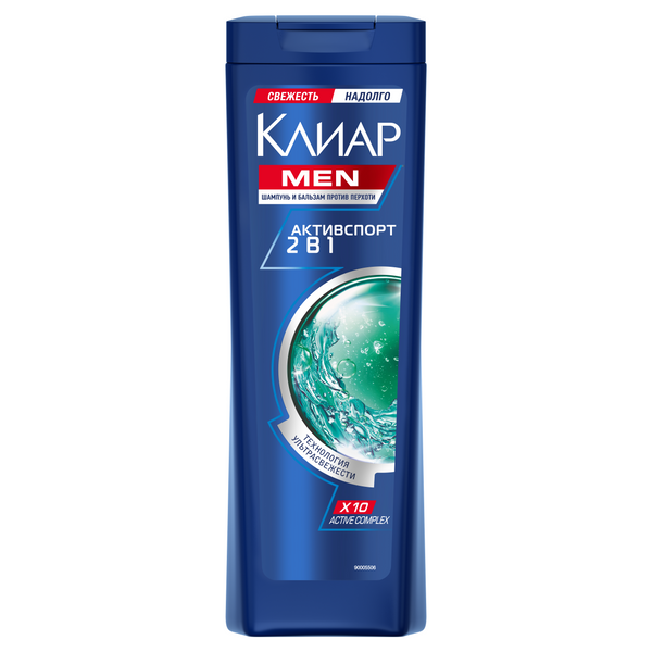 Клиар мen шампунь для волос активспорт 400 мл