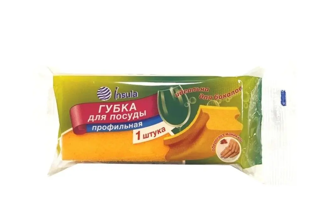 INSULA губки для посуды профильная 1 штука