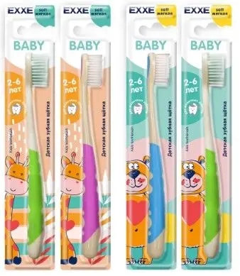 EXXE Baby зубнаящетка детская 2-6 лет мягкая 1 шт