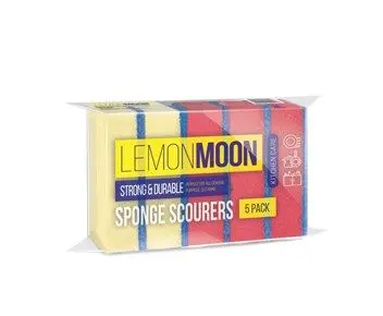 Lemon Moon губка для посуды 96 х64 х 27 поролон 5 шт