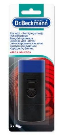 Dr. Beckmann скребок для чистки стеклокерамических плит с двумя запасными лезвиями