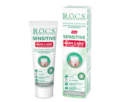 Rocs зубная паста sensetive plus gum care 94 г