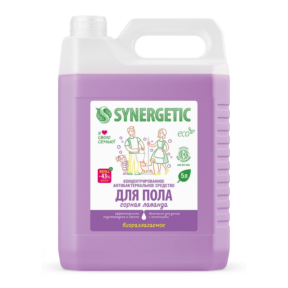 Synergetic средство для пола горная лаванда 5 л