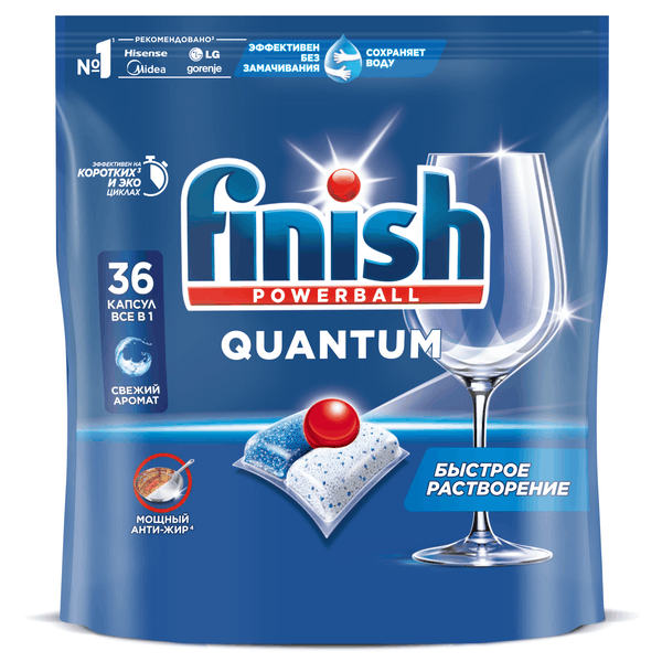 Finish капсулы для посудомоечный машин quantum 36 шт