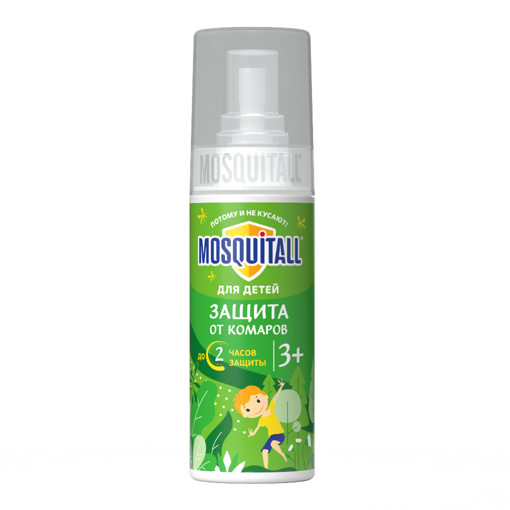 Mosquitall cпрей нежная защита для детей от комаров 100 мл