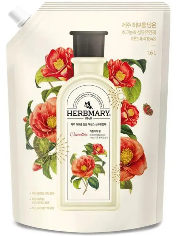 Herbmary кондиционер для белья камелия 1,6 л запасной блок