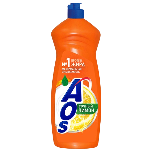 AOS средство для мытья посуды лимон 900 мл