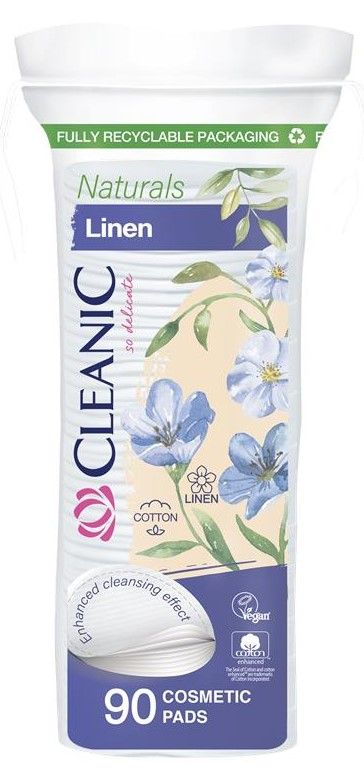 Cleanic Naturals Linen ватные диски гигиенические пилинг 90 шт