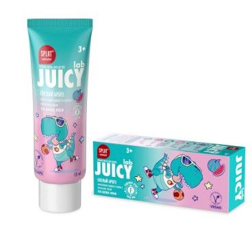 SPLAT JUICY LAB WATERMELON зубная паста детская со фтором арбуз 55 мл