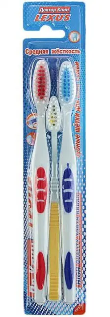 Dr Clean зубная щетка средняя 3шт