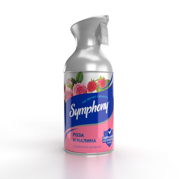 Symphony освежитель воздуха роза и малина 250 мл с триггером