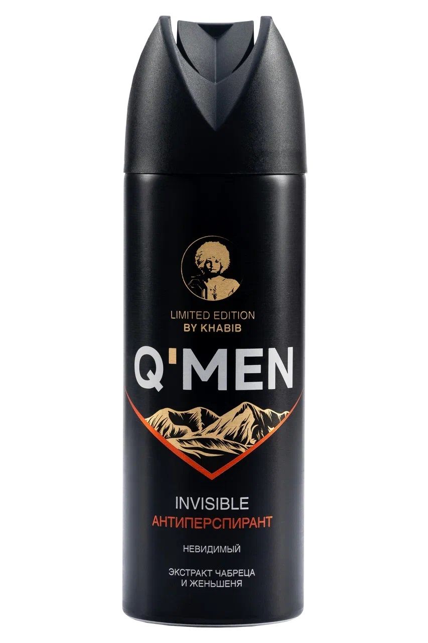 Q'men антиперспирант мужской невидимый с экстрактом чабреца и женьшеня, 200 мл