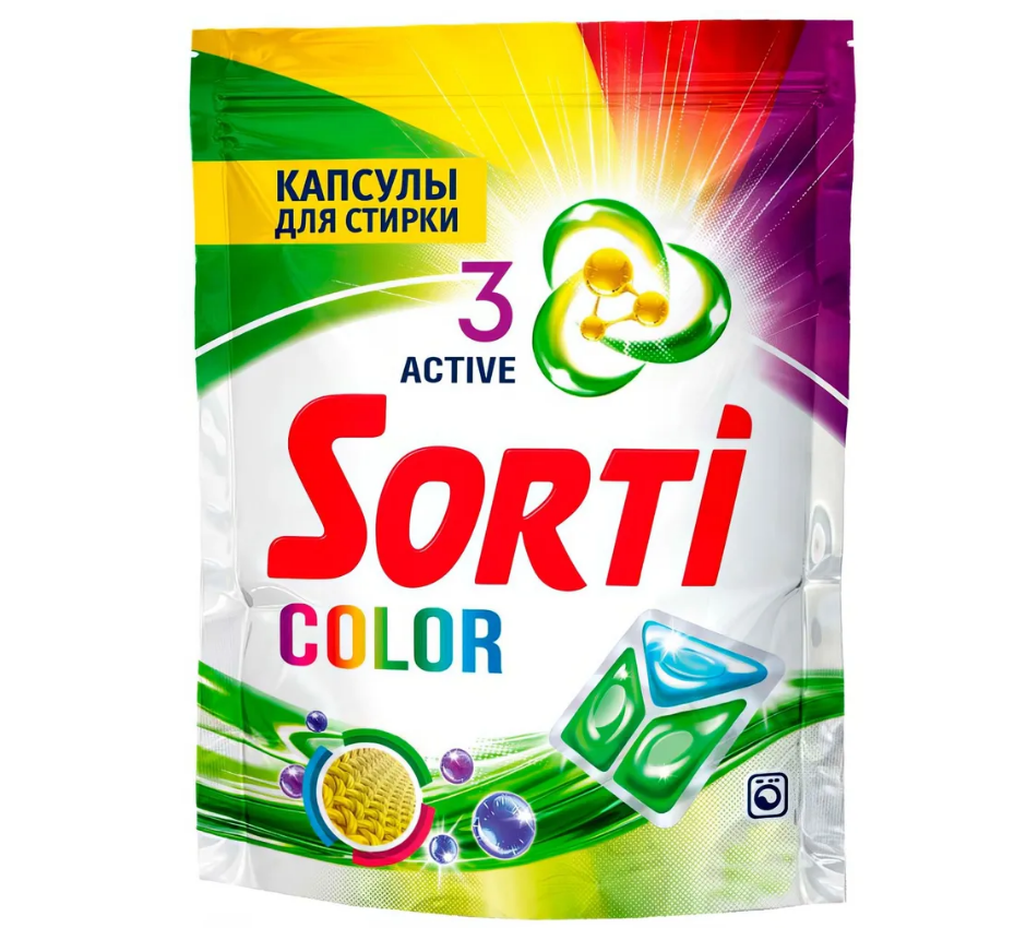 Sort color капсулы для стирки 13 г*30 шт