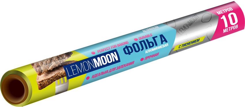 Lemon Moon фольга для запекания с тиснением прочная 10 мкм 10 м 28 см