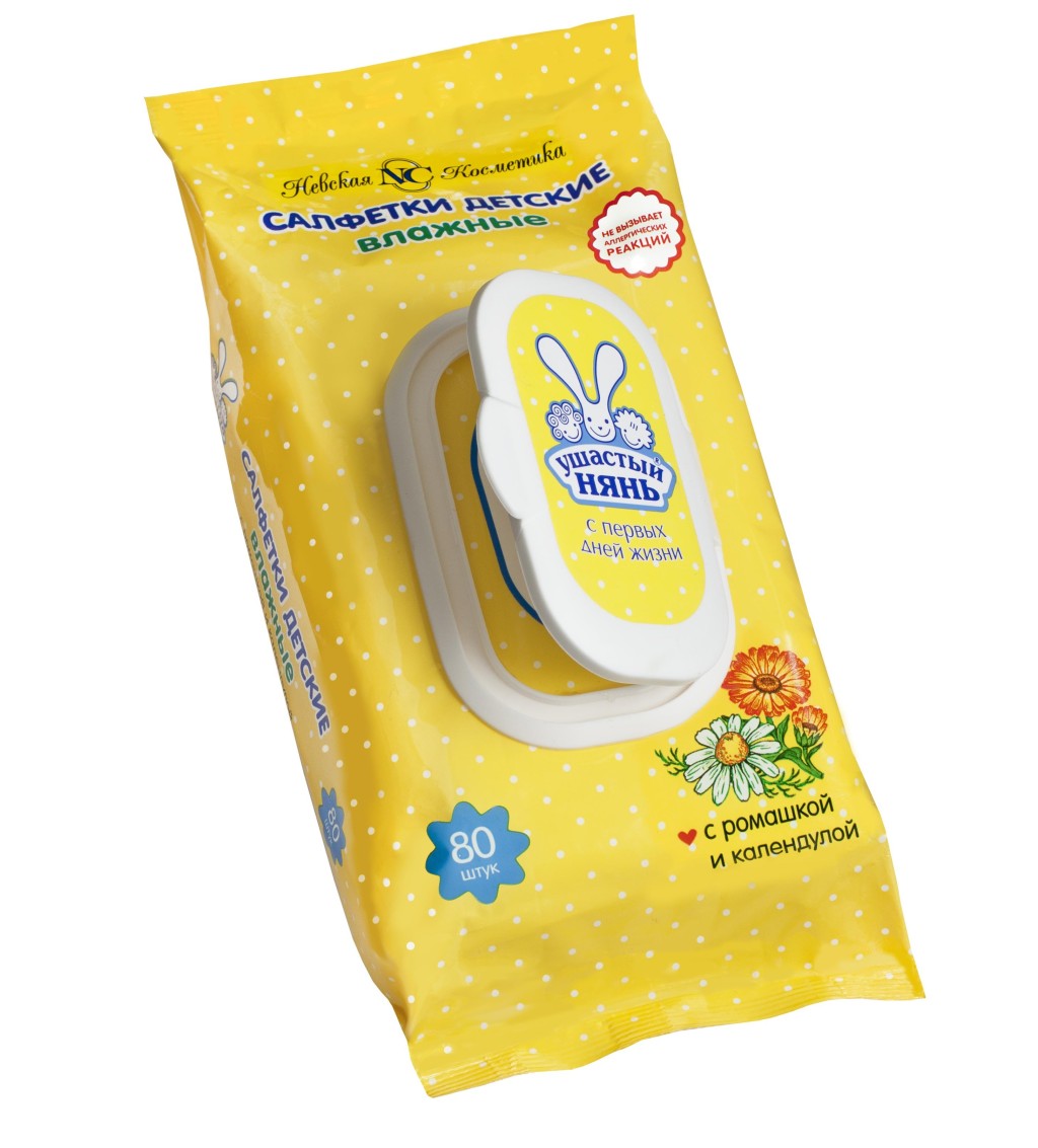 Ушастый Нянь салфетки влажные 80шт