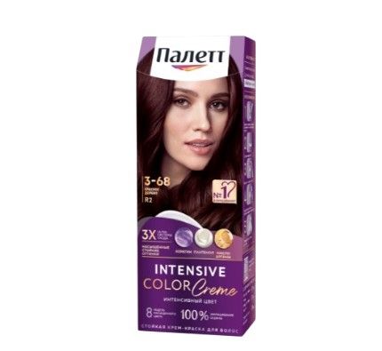 Палетт крем краска для волос красное дерево 3.68