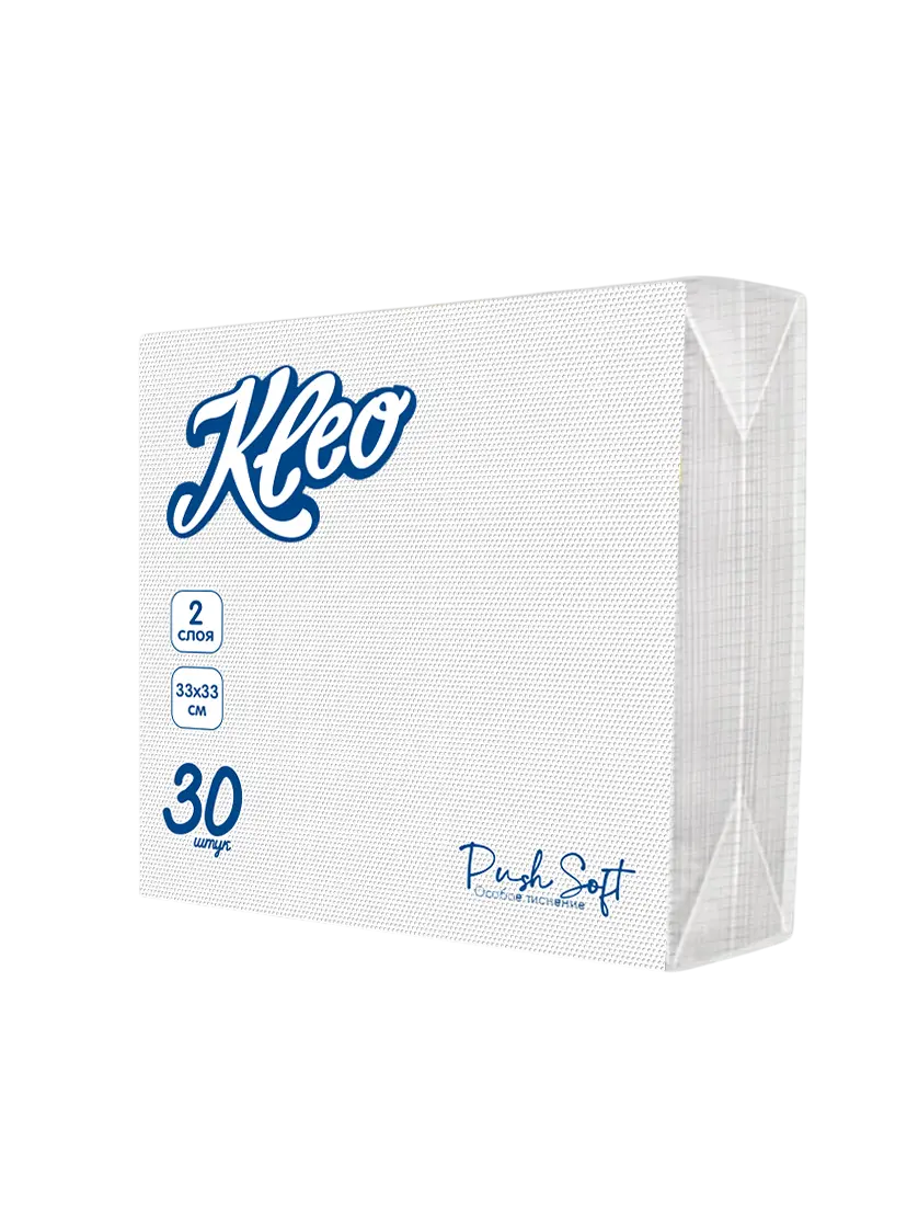 Kleo салфетки push soft 2 слойные 30 листов
