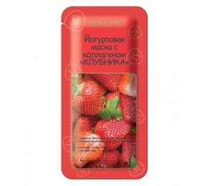 El'Skin йогуртовая маска с коллагеном клубника 1 шт 10 мл