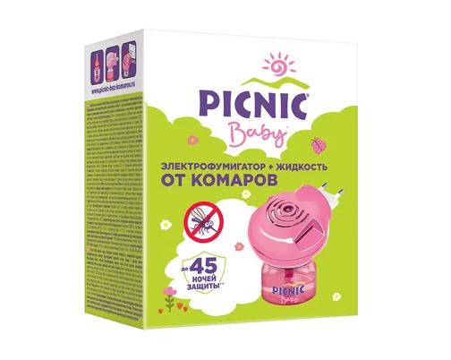 Picnic Baby электрофумигатор жидкость от комаров 45 ночей 30 мл