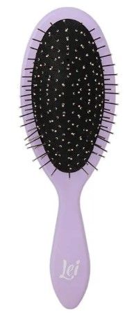 Lei расческа массажная  090 пластик метал зубья фиолетовая
