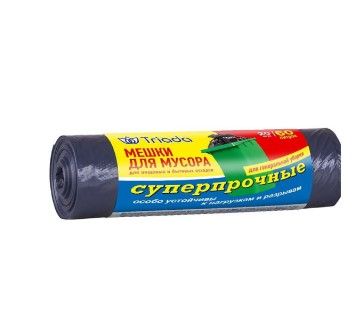 TRIADA мешки для мусора 60 литров 20 штук повышенной прочности