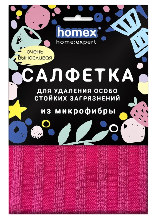 Homex салфетка для особостойких загрязнений Очень выносливая 30х30см 1шт