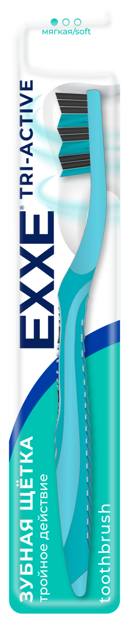 EXXE зубная щетка tri active мягкая