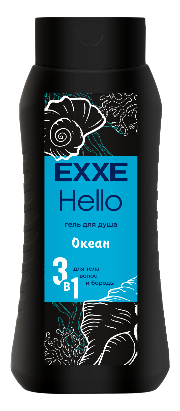 Exxe hello men гель для душа 3 в1 океан 400 мл