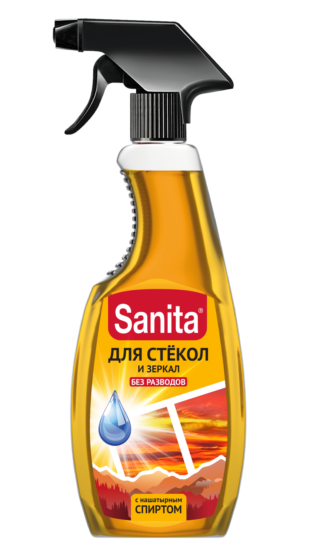 Sanita чистящее средство для стёкол с нашатырным спиртом 500 мл