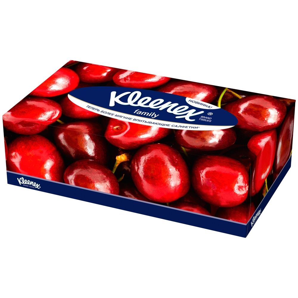 Kleenex салфетки в коробке family 150 шт